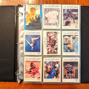 USA Olympics Cards Binder 🏆 Assorted Trading Cards Collection 🔥 Lot